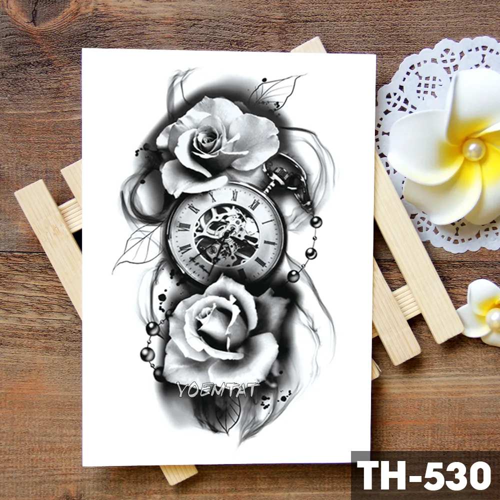 Family Rose Time Skull Scorpion Tower Tatouages Temporaires Imperméables –  Autocollants Dart Corporel Pour Hommes Et Bras Du 888,07 € | DHgate, image size:1000x1000