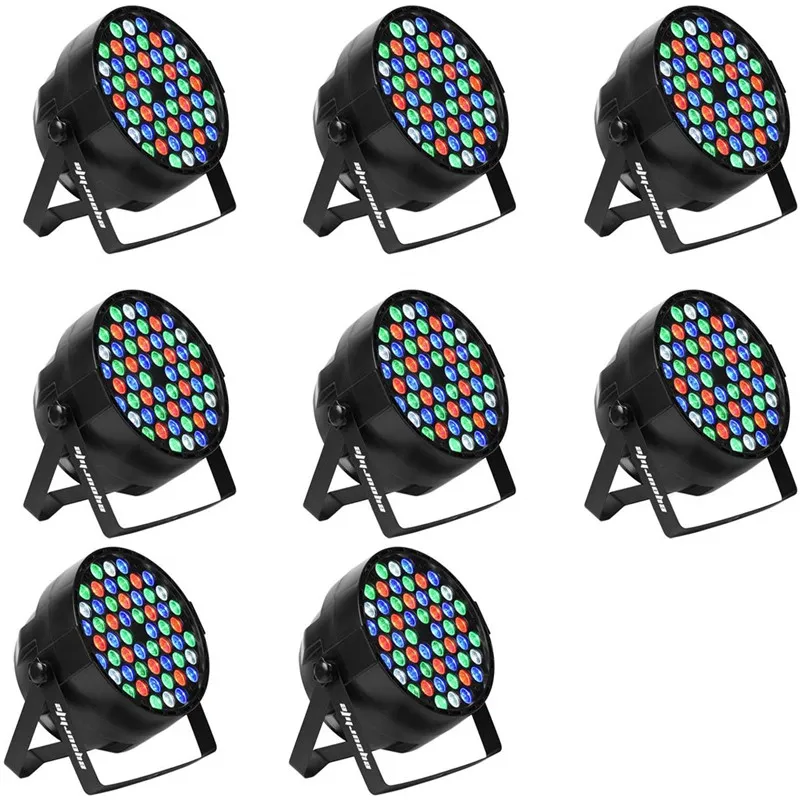 Novo Venda 54x3w impermeável ao ar livre RGBW LED Par luzes IP65 DMX512 Profeesioal Palco Disco Equipamento DJ