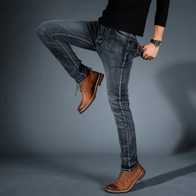 Pantalones vaqueros de negocios para hombre, Jeans elásticos