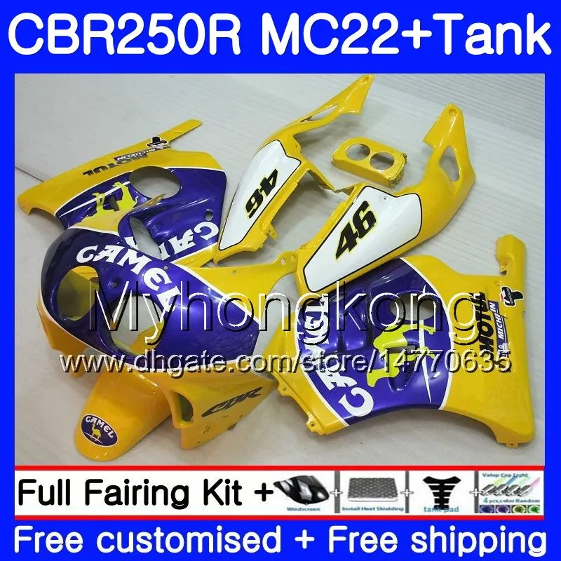 Injektion + Tank för Honda CBR 250RR KAMEL BLUE HOT CBR250 RR 95 96 97 98 99 263HM.48 MC22 CBR 250 CBR250RR 1995 1996 1997 1998 1999 FAIRING