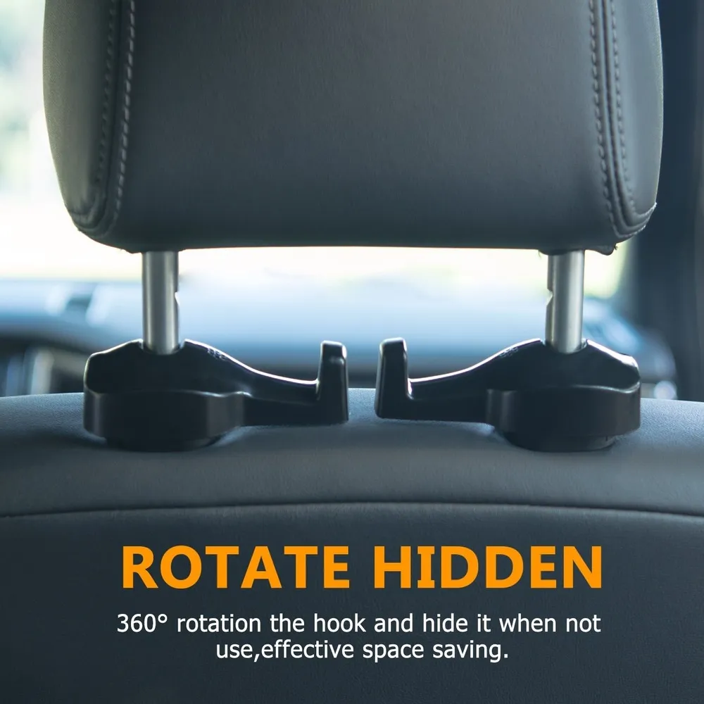 1/2pcs 2 in 1 Car Headrest Hidden Hook,2023 New 2 in 1 Car Seat Headrest  Hook