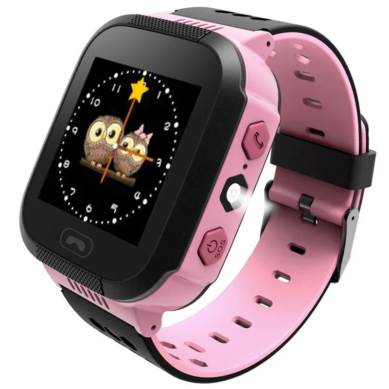 GPS enfants montre intelligente anti-perte lampe de poche bébé montre-bracelet intelligente SOS appel localisation dispositif Tracker enfant montre sûre pour tous compatibles