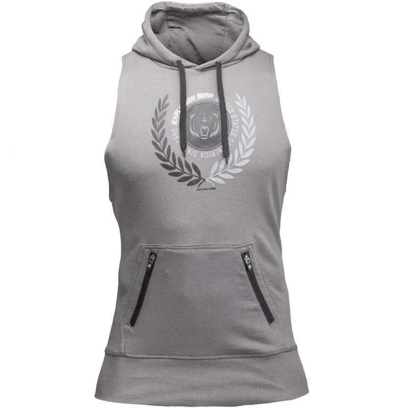 Sleeveless hoodie vest shop