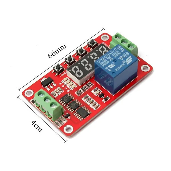 Hoge kwaliteit nieuwste 12V DC Multifunctionele Zelfslot Relais PLC Cycle Timer Module Delay Time Switch Freeshipping