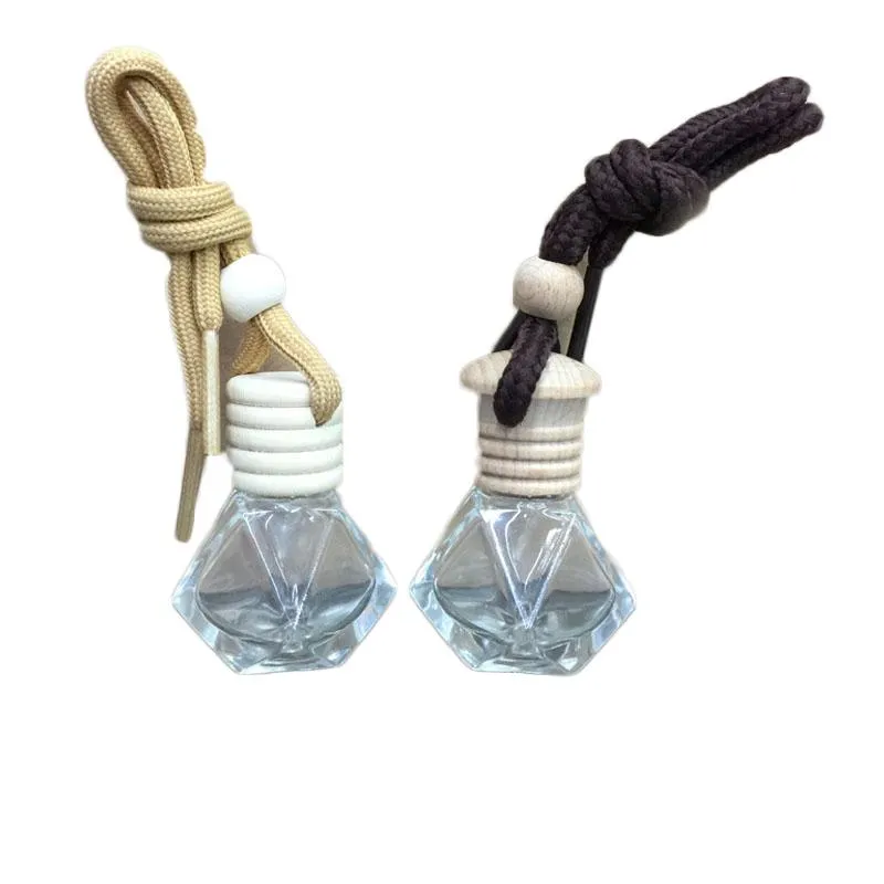 6ml Diamond Pendant car bag ornaments perfume bottle high transparent glass empty bottle DIY bottle of essential oil Diffusers Fragrances