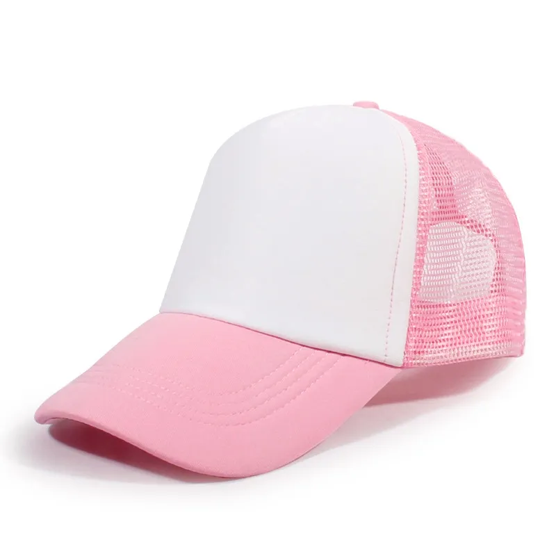 10pcs Sublimation Blank Trucker Hats Bulk Mesh Baseball Cap Polyester Mesh  Trucker Hat For Men And Women