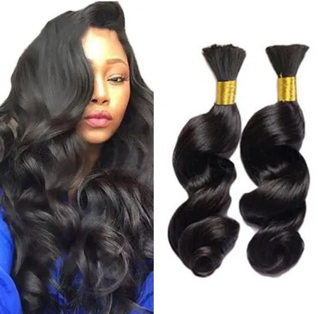 Hair Bulk For Braiding Indian Hair Loose Wave Style 300g Human Braids Curly