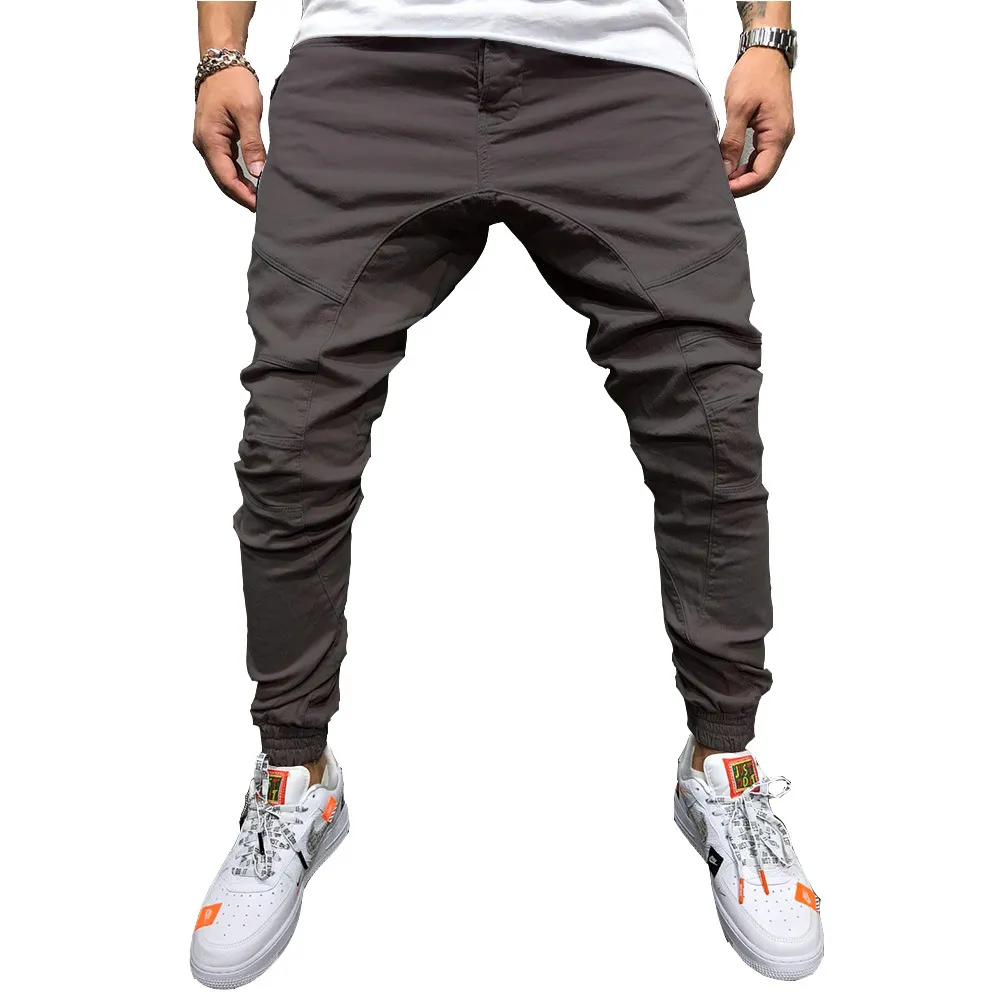 Mens Jogger Pants Casual Cotton Mens Fitness Sports Sweatpants Trousers Jogger Pants with 5 Colors Asian Size M-3XL