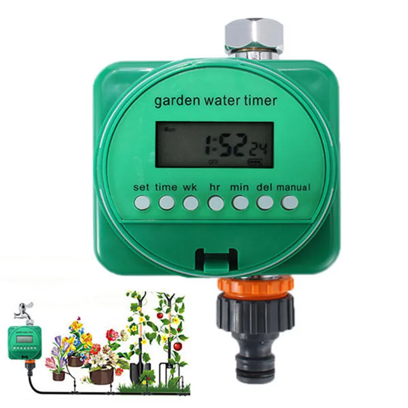 Programa Planta chuva sensor automático de rega Temporizador Jardim Flor de irrigação sincronismo ControllerThe temporizador apresenta memória temporária função wi