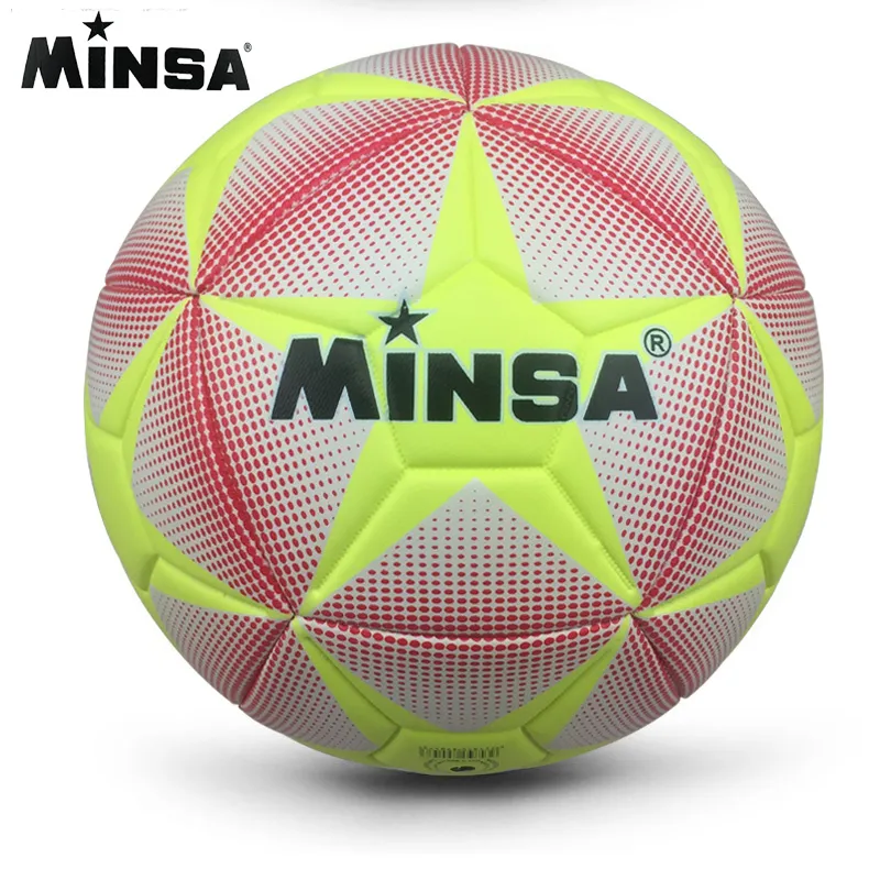 2017 Minsa Högkvalitativ storlek 5 PU Fotbollboll Fotbollskula för Match Training Ball