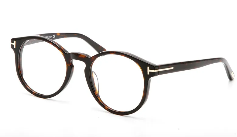 Großhandels-Marken-Weinlese Runde Brille Rahmen mit freiem Objektiv Optische Gläser Frames Myopie Eyegwear Männer Frauen mit ursprünglichem Kasten