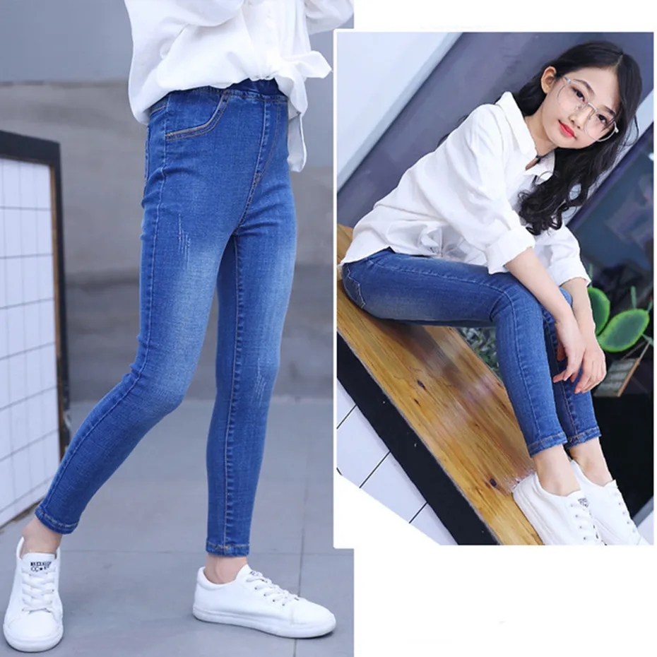 Korean Fashion Girl Slim Denim Pencil Pants - CouponRocks
