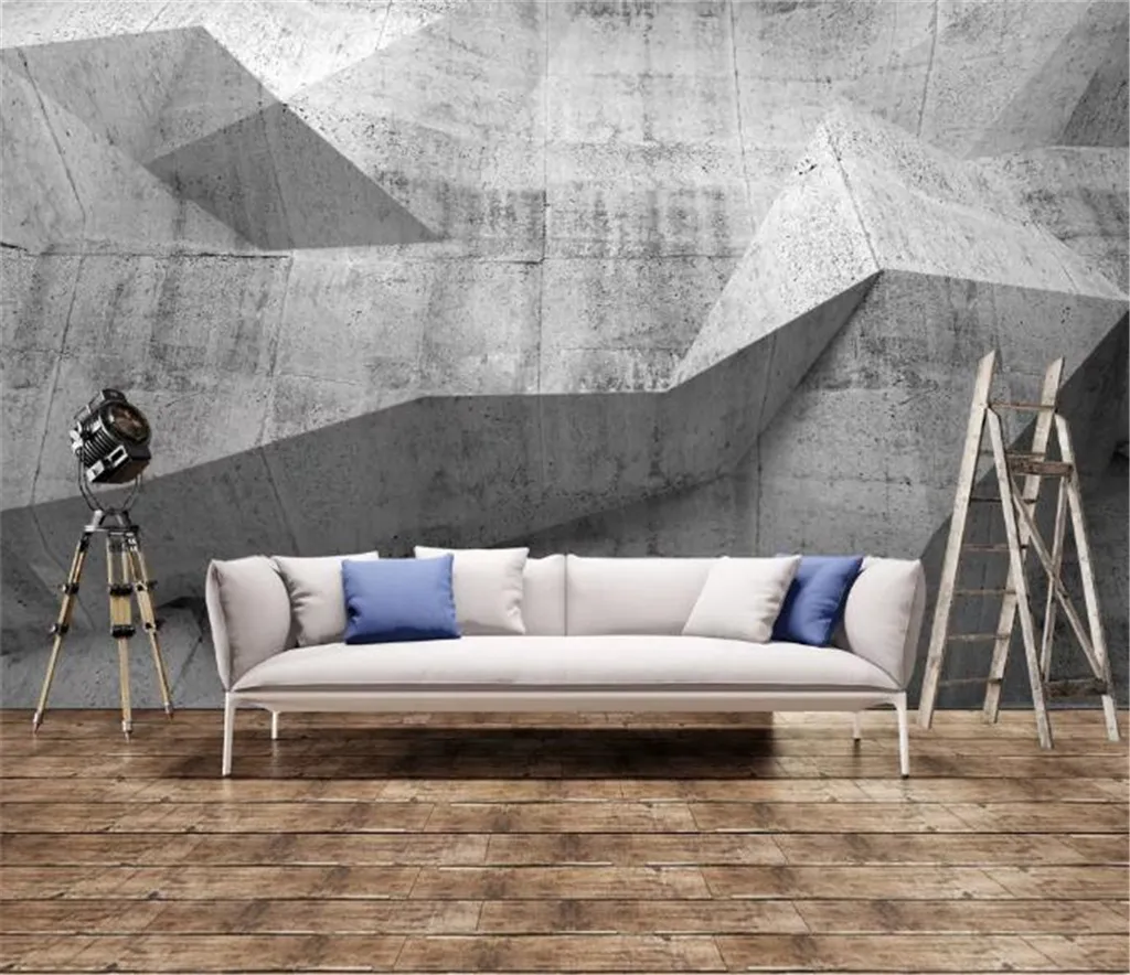 Retro Nostalgic Industrial Wind Cement Wall Painting Wall HD Superior Interior Decorations Wallpaper