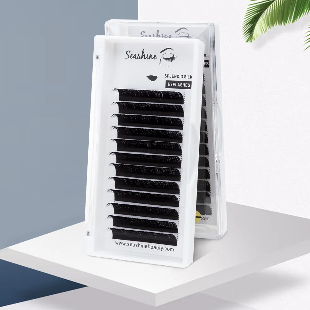 Seashine CLASSIC lash L Curl 12Rows/Case 8-14mm Mix Volume Lash Mink Natural Mink Pestañas individuales Extensión de pestañas