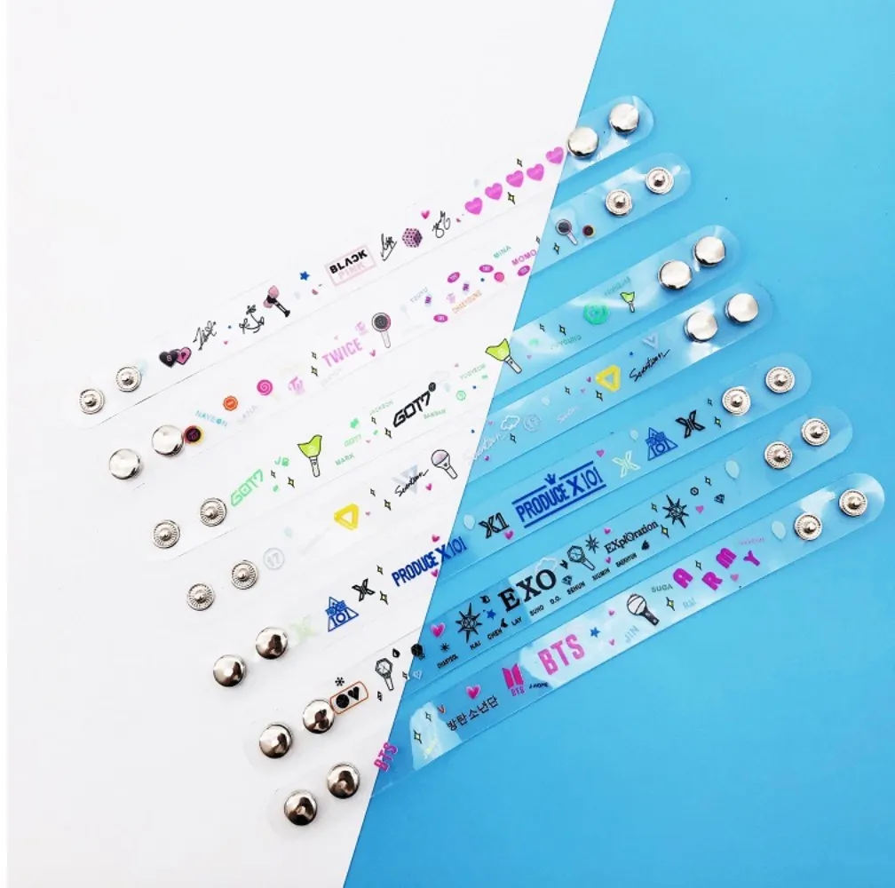 Bts Exo Twice Blackpink Seventeen X1 Got7 Plastic Bracelet From Kpop 1 78 Dhgate Israel