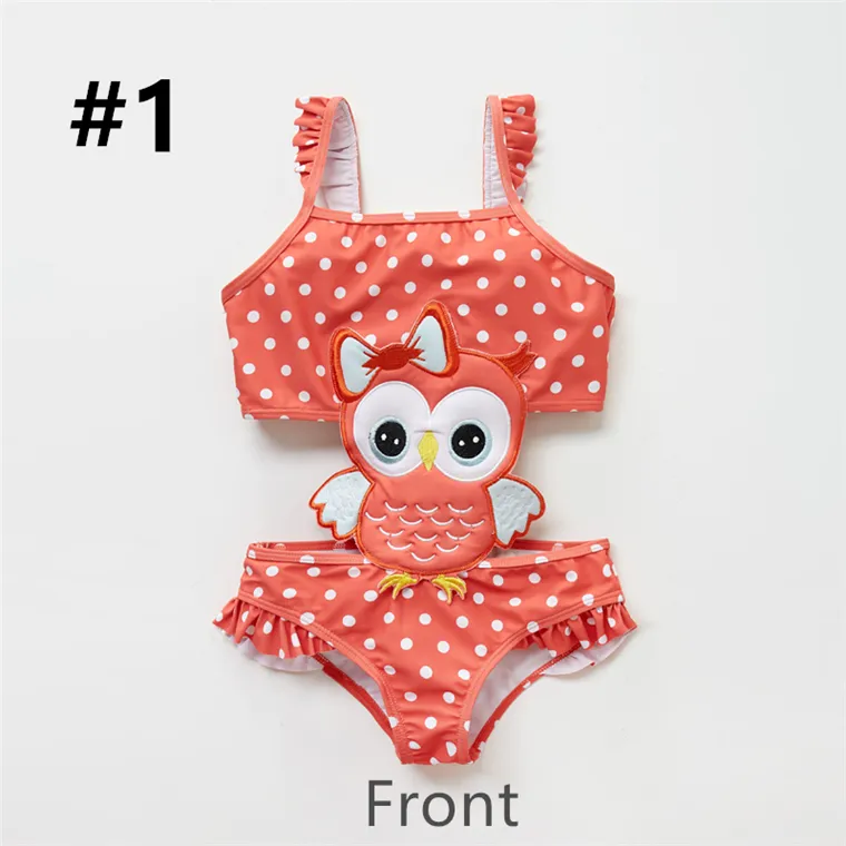 Maillot de bain imprimé à pois pour enfants filles. Super doux, adapté à la peau sensible des enfants.