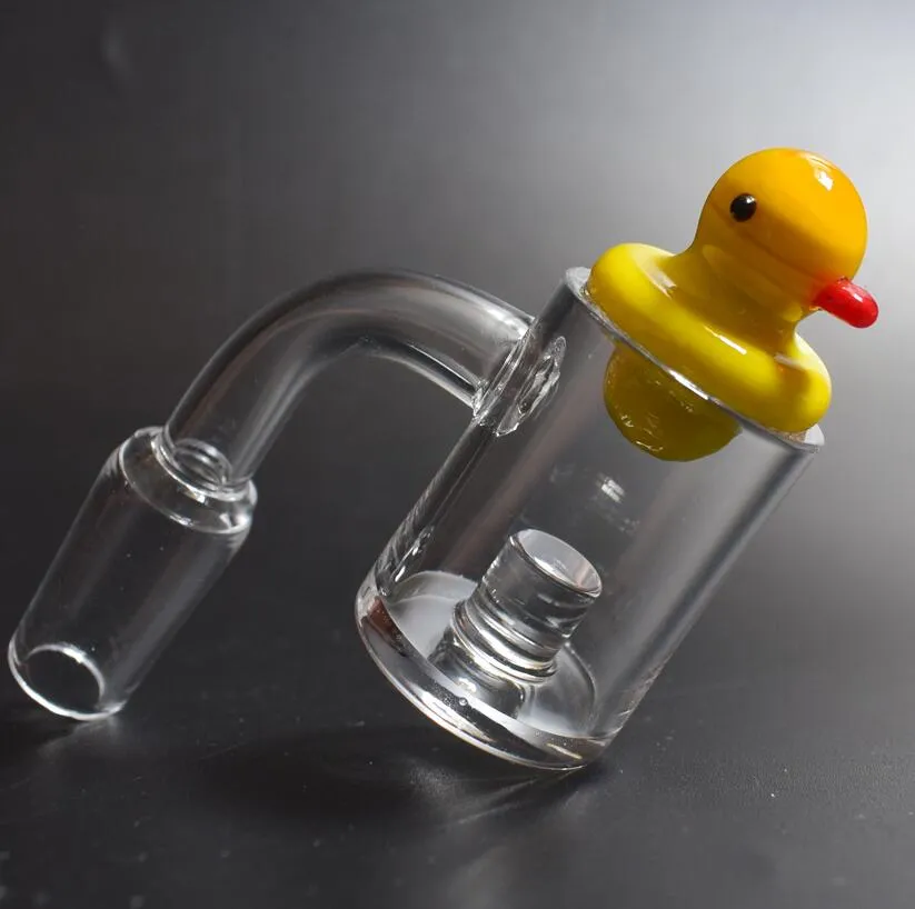 DHL Top Quality XL Core Reactor 10mm 14mm 18mm Quartz Banger Gavel Nail With Colored Cactus Duck Carb Cap For Bong Dab rig