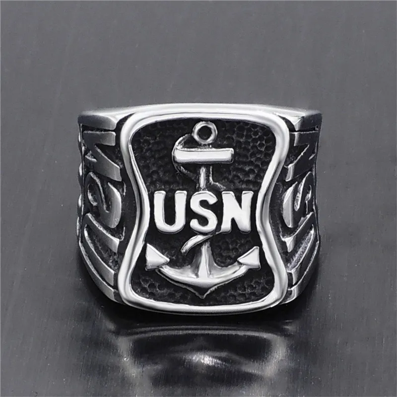 Bague Officiers Acier Inoxydable United States Marine Corps USMC