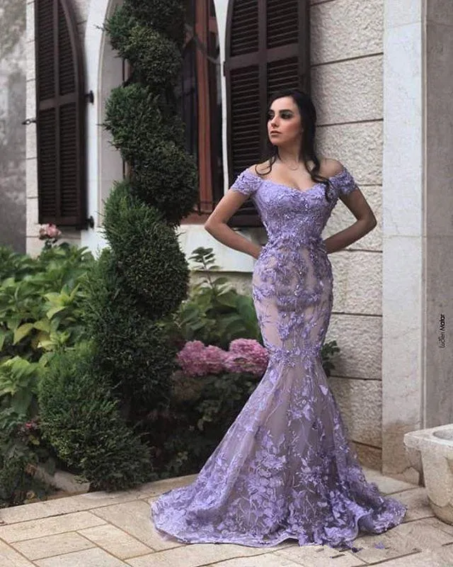 chinese dress ladies Orange Applique Mermaid Prom Dress with Lace-up Back – FancyVestido main image 1