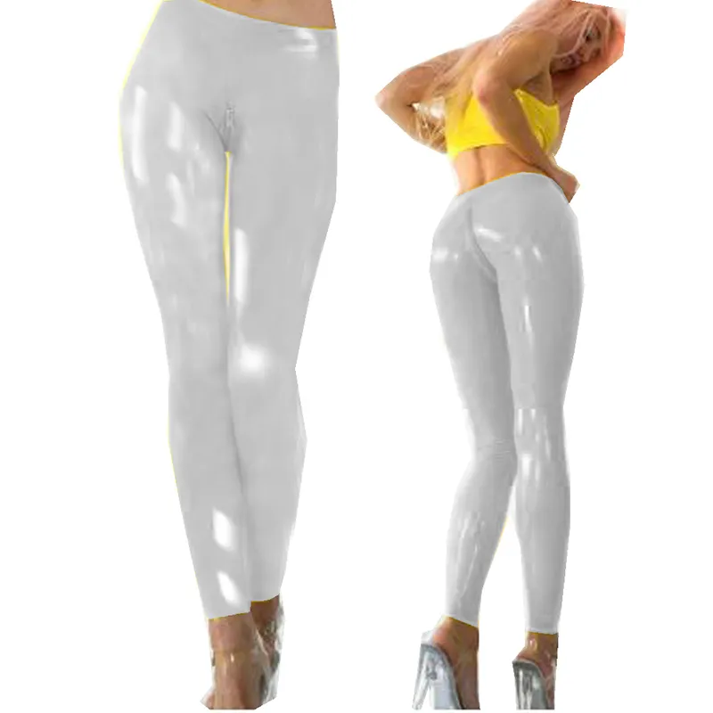 12 couleurs femmes nouveauté taille basse pantalon slim aspect mouillé fermeture éclair ouvert entrejambe pantalon crayon sexy pantalon discothèque danse leggings