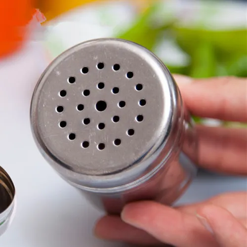 Stainless Steel Seasoning Bottle Condiment shakers Kitchen Container BBQ Pepper Powder Tool Spice Powder Sprinkling Pot VT0080