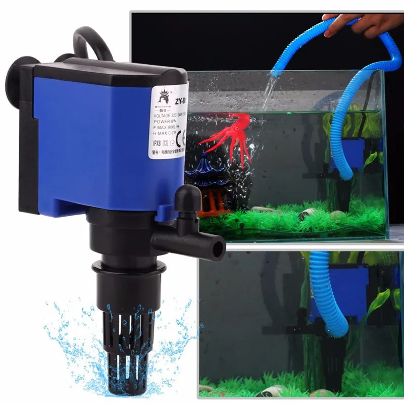3 In 1 Aquarium Filter Air Pump Water Circulating Water Spray Flow Fish