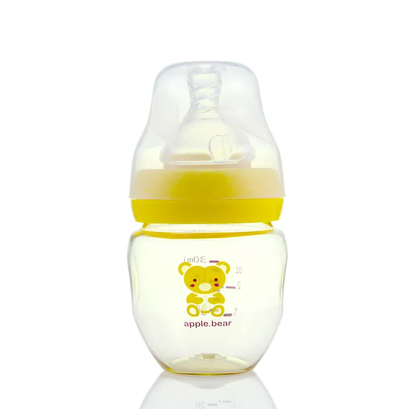 80 ml Nette Baby flasche Infant Neugeborenen Tasse Kinder 0-18 Monate Feeder 60 ML Pflege Saft Milch Mini härte Baby Flaschen