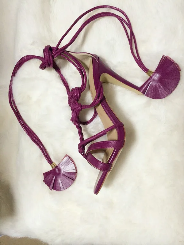 purple strappy dress sandals Purple High Heel Sandals Open Toe Strappy Sandal Shoes
