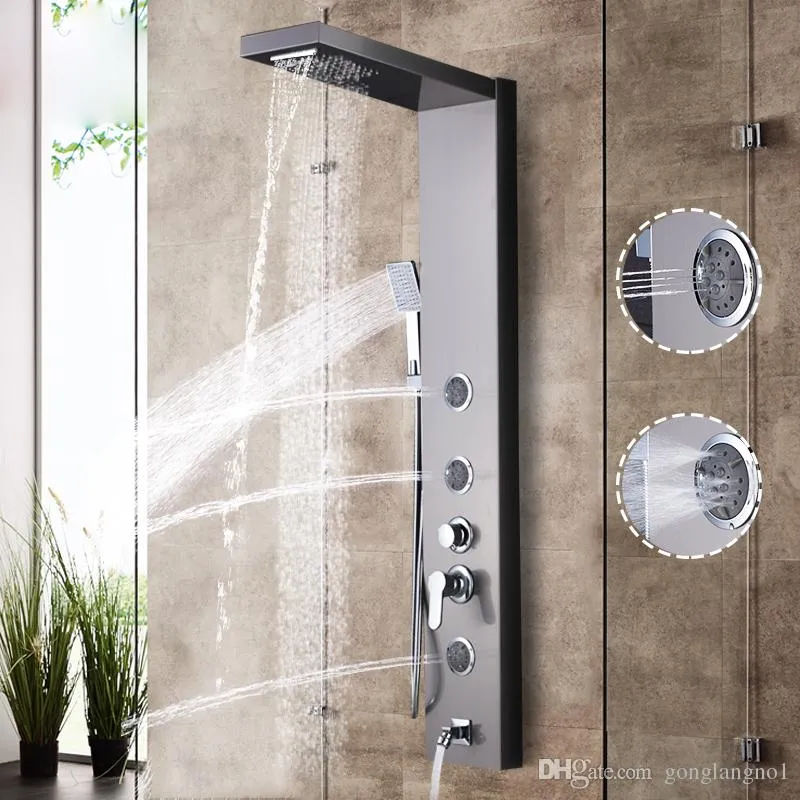 Colonne De Douche Thermostatique Chrome - Robinet Cascade Et Pommeau Pluie - Cheerup_dd
