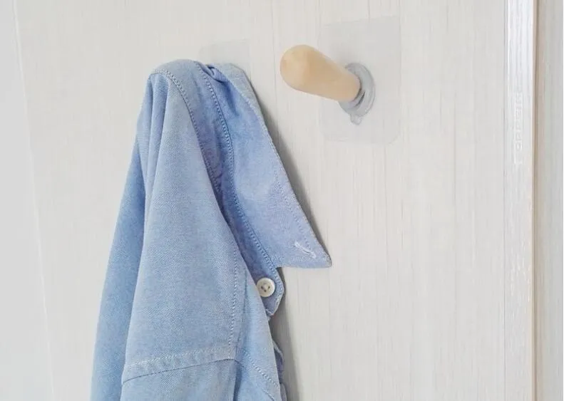 Lastlager 5kg Seamless lim Hook Vattentät Transparent Stark Stick Hook Bedroom Garderob Badrum Vägghängare