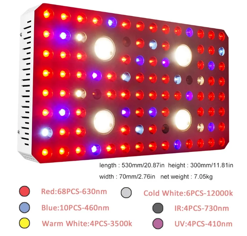 High Quality 3000W 2000w 1000w Full Spectrum LED Grow Light Red/Blue ...