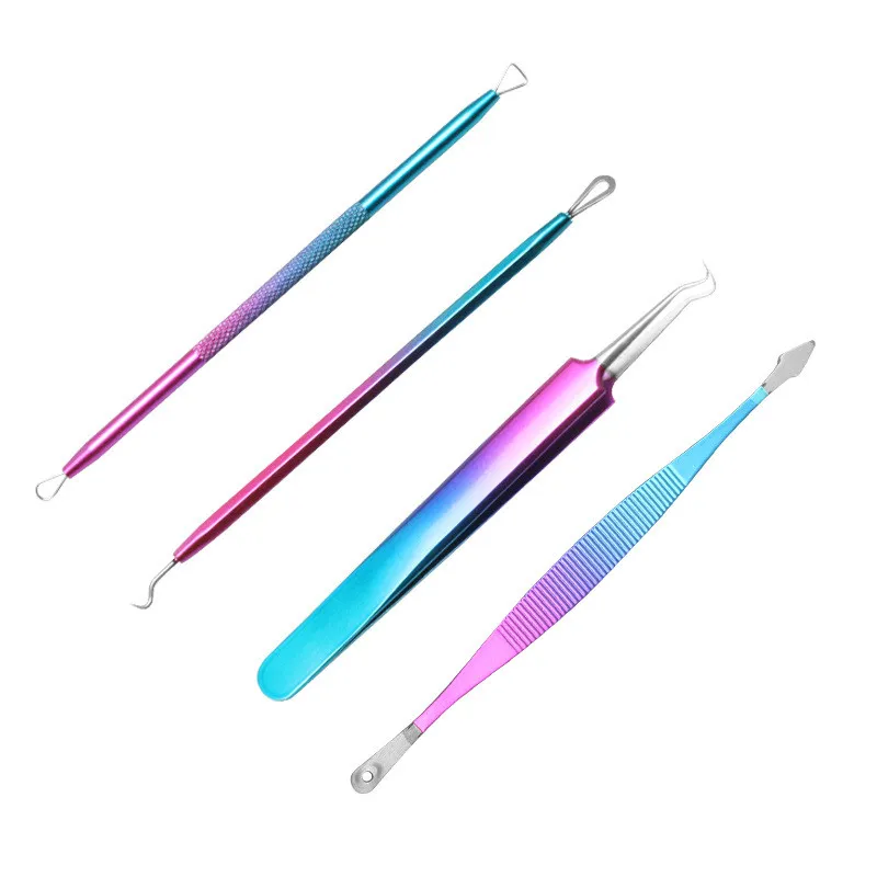 1 PCS NANO Colorido Acne Tweezer Comedo Remoção Pimple Agulha Removedor Removedor Face Ferramenta de Limpeza