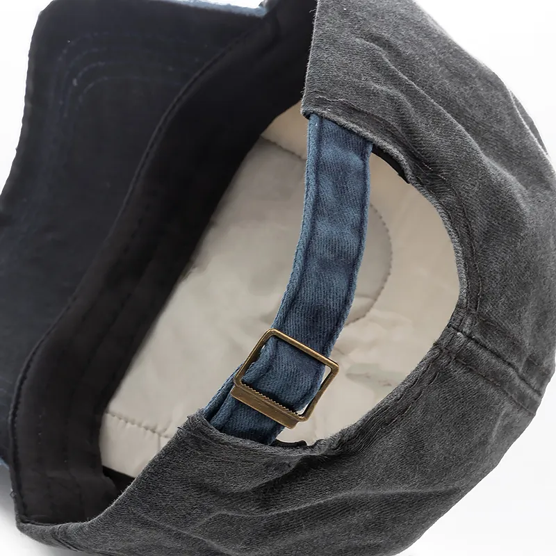 Fashion-High Quality Washed Cotton Damage Baseball Cap Motor Snapback Hat Hip Hop Dad Hats For Men Women Grinding Multicolor Bone