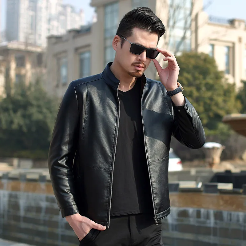 Thin on sale leather jacket
