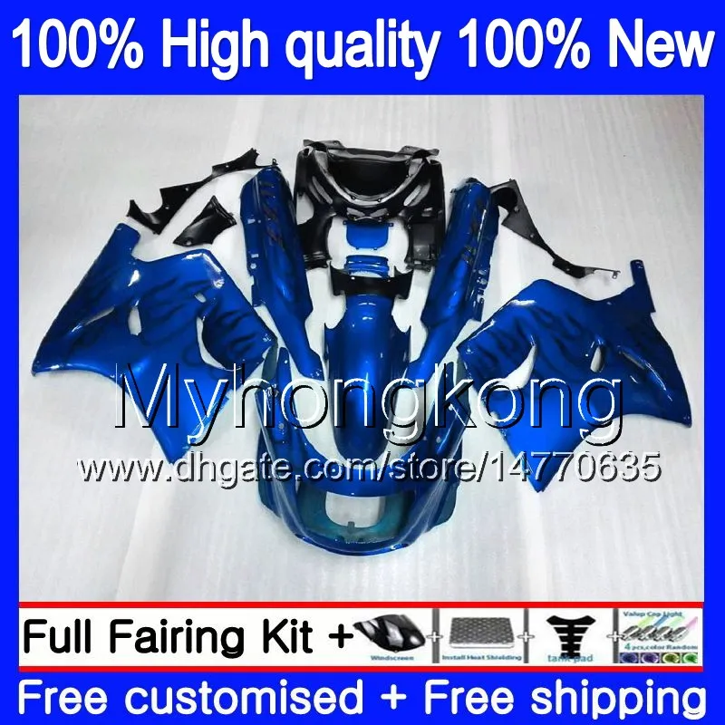 Body For KAWASAKI ZZR 1100 CC ZX-11R 1990 1991 1992 205MY.62 ZX 11R ZZR1100 ZX11 R ZZR-1100 ZX-11 R ZX11R 90 91 92 Blue flames Fairing