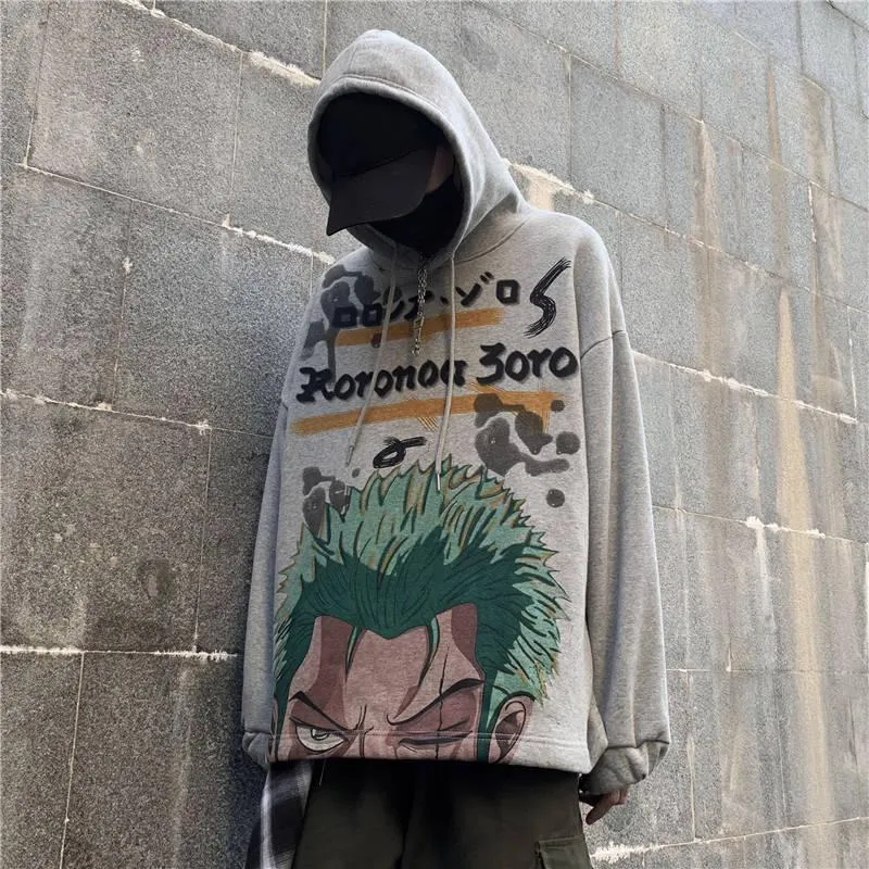 And $14.94 From Hoodie Men For Pullover Just4urwear, Women Cotton Hop Piece Casual Blend One Anime With Hip Print Unisex Style