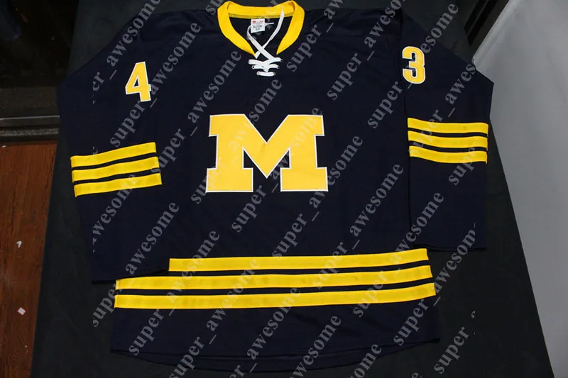 Maglia da hockey Michigan Wolverines Kyle Connor Jacob Trouba Max Pacioretty Carl Hagelin Brendan Morrison Kevin Porter Red Berenson Zach Werenski