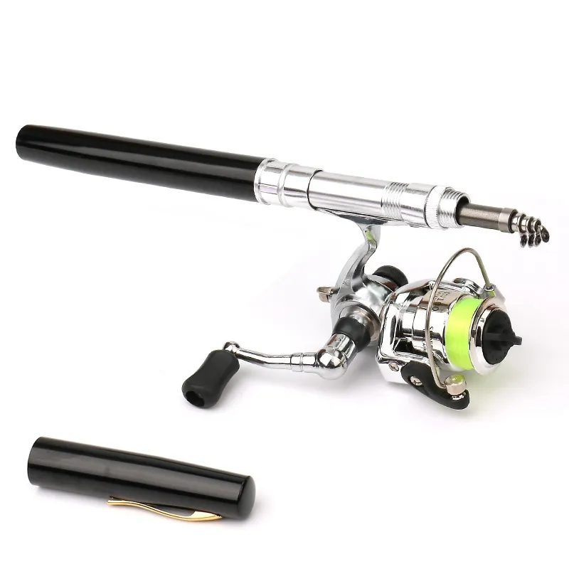 Pocket Mini Fishing Rod Fishing Pole Pen Shape Folded Rod With Metal  Spinning Reel Wheel Accessories9985829 From Dblt, $16.1