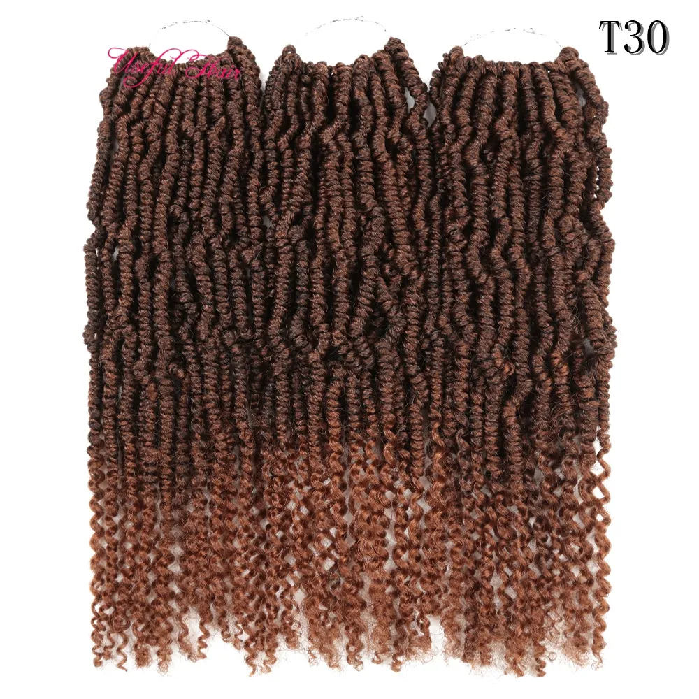 Bezpłatny statek Bomb Twist Crochet Hair Extensions Bomb Twist Thaiding Włosy 14inch Syntetyczny Ombre Bug Cheysux CroSets Braids Włosy Czarny Marley