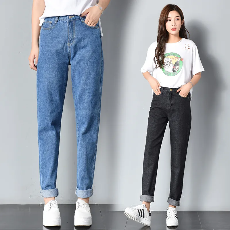 Compra Nuevo Desgaste De La Mujer, Jeans De Mujer, Pantalones Harem De  Talle Alto, Fashion Trend Loose Fit, Azul Y Negro, Talla S XL. Barato |  Entrega Rápida Y Calidad | Es.Dhgate