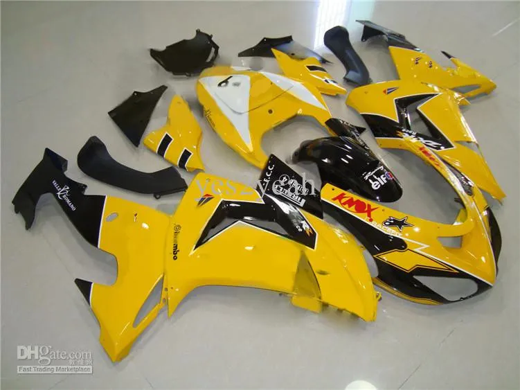 KAWASAKI Ninja ZX10R için kaporta Gövde kiti 06 07 ZX 10R 2006 2007 ZX-10R ABS sarı siyah Marangozluk seti + hediyeler KX14