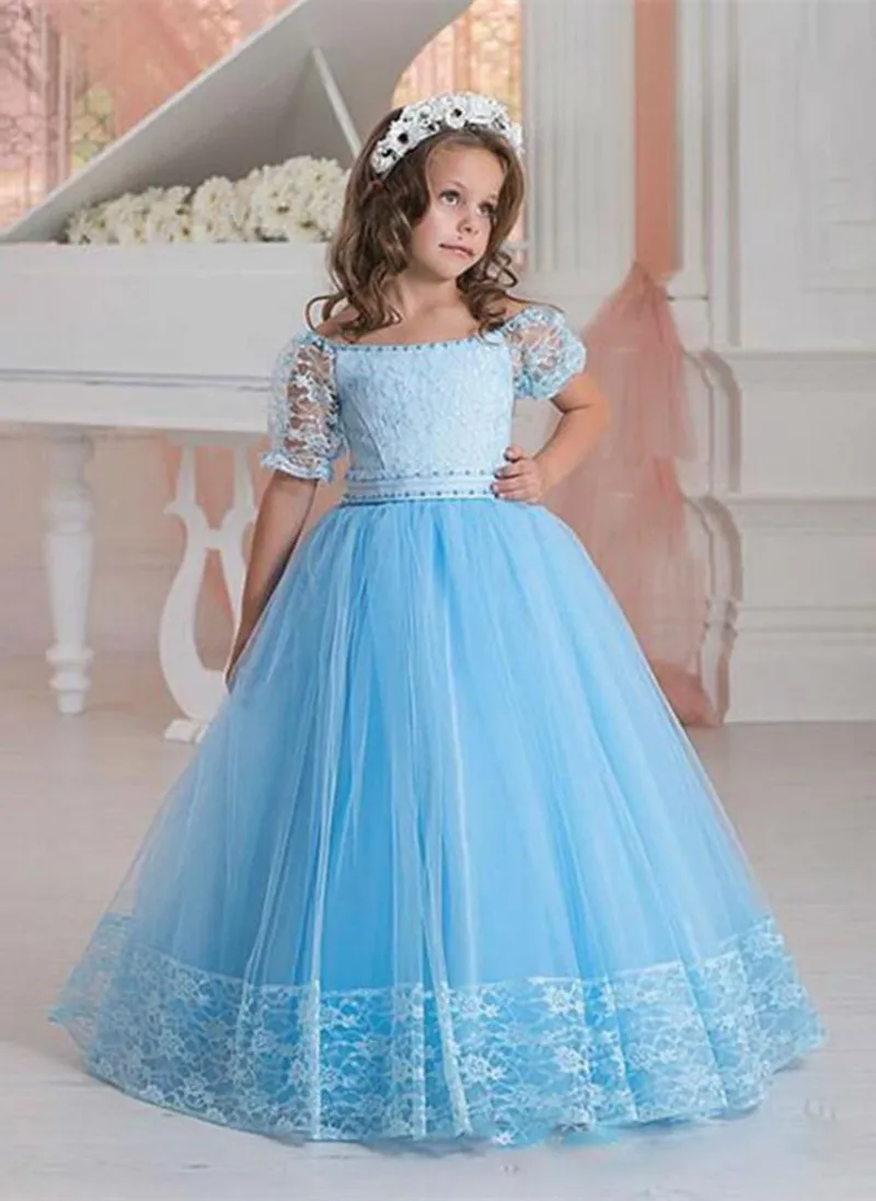 Vestidos de niña color azul cielo clearance