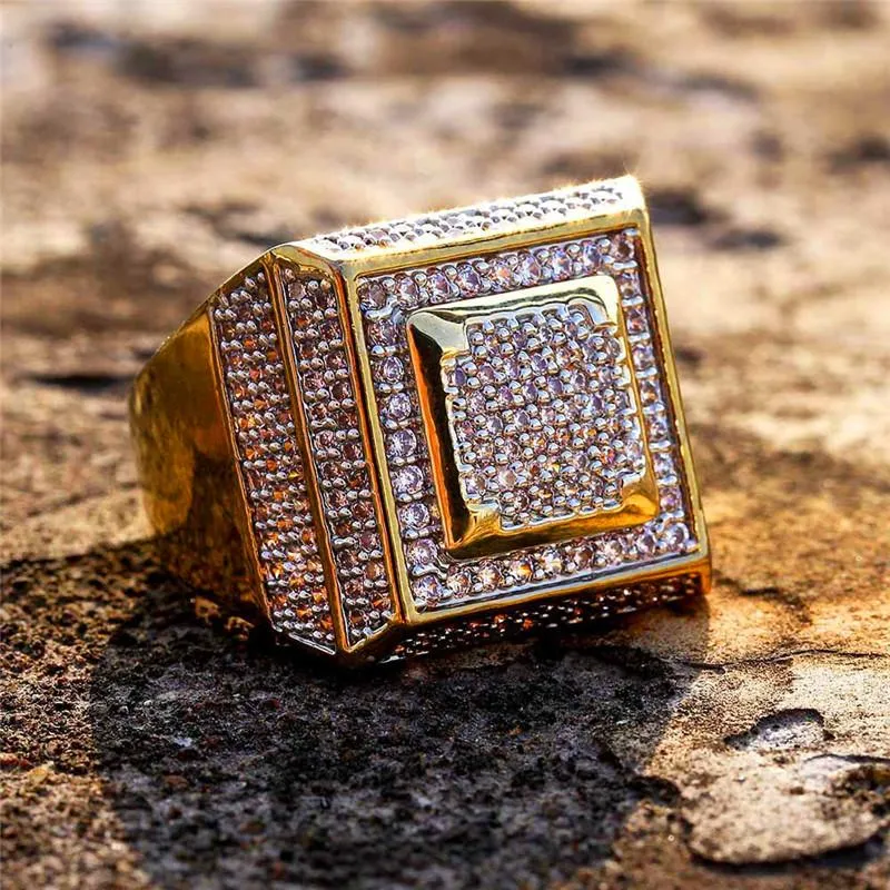 18K Gold Plated Cubic Zirconia Ring For Men Fashionable Classic Luxury Design By Fine Rings For Men Lover From Top fashions 26.14 DHgate.Com