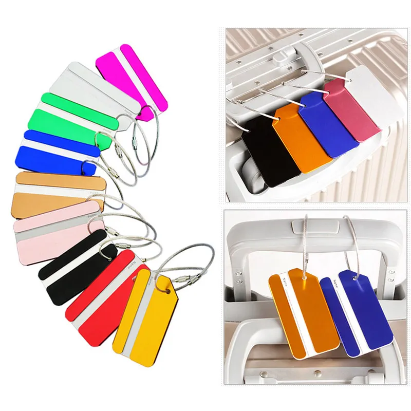 Cute Novelty Aluminium Luggage Tags For Suitcases Name Labels, Address Labeling, And Straps For