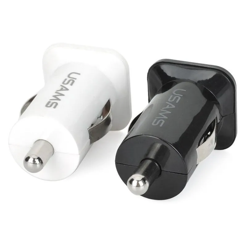 USAMS Car Charger 3.1A Dual Usb Port 2 Port car Charger for iPhone 5 5S 5 7 for samsung s6 s7 edge mp3 gps speaker