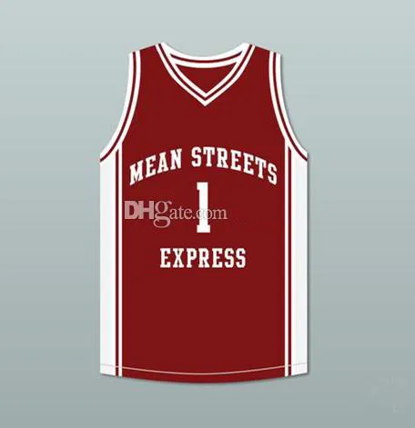 Derrick Rose 1 Mean Streets Express Retro Classic Basketball Jersey Mens Cousu Personnalisé Numéro et nom Maillots