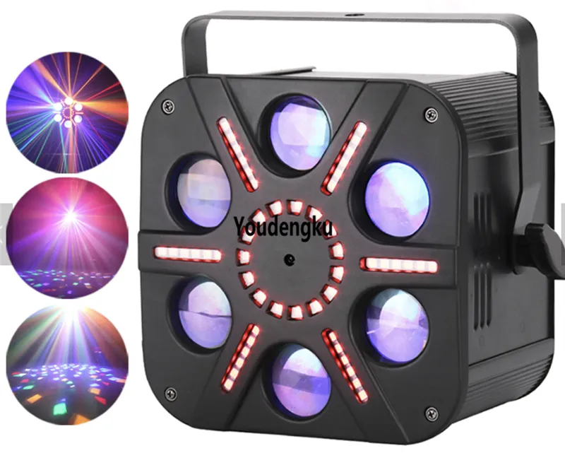 China-Lieferanten Dj NEUES wunderbares 3-in-1-Laser-Misch-LED-Stroboskop-Beam-Moving-Head-Sonnenblumenlicht-Disco-Mehrstrahl-Lasereffekt-Bühnenlicht