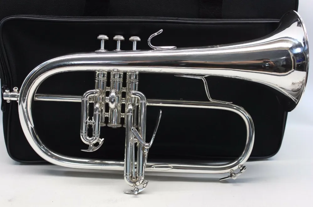 BACH 183 BB Tromba Bugelhorn Brass Placcato argentato B Silver-placcato B Trumoet FLUGELHORN Strumento musical professionale con cassa di accessori