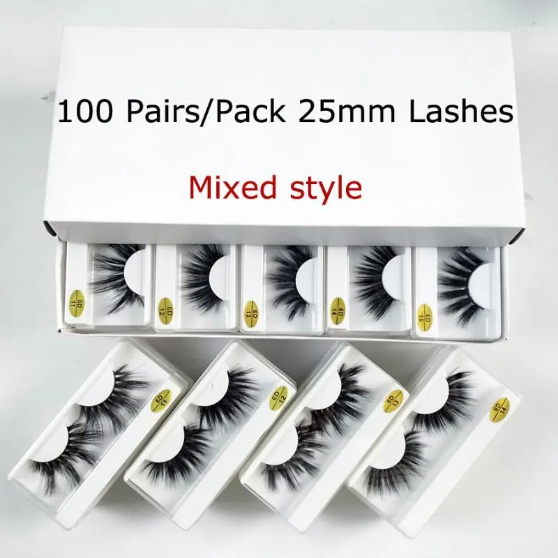 25mm Thick Strip Mink False Eyelashes Over 50 Wholesale Bulk Pack Of 20