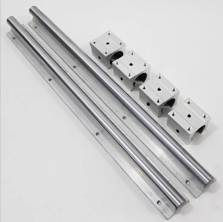 2PCS SBR20-1500mm 선형 가이드 + 4PCS SBR20UU CNC 라우터 부품을위한 선형 블록